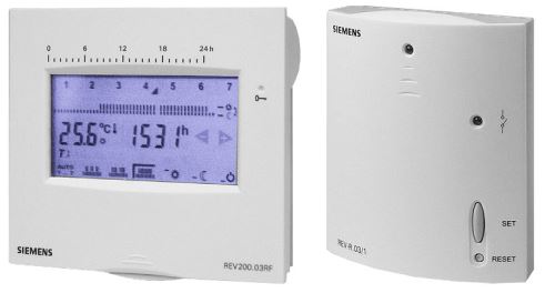 Bezdrátový termostat Siemens REV 200 RF s přijímačem a PID regulací