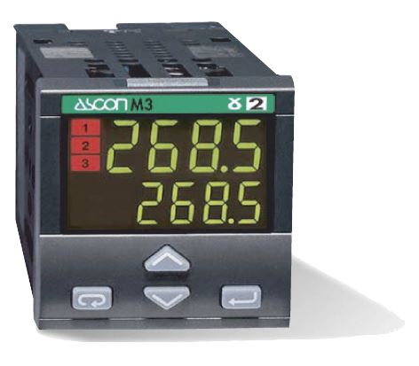 Procesní PID regulátor Ascon Tecnologic M3 5100 0000 pro chlazení a topení