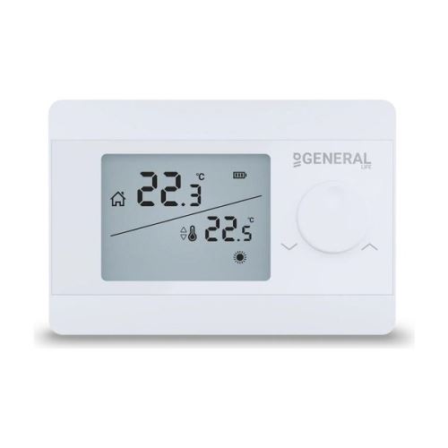 Jednoduchý drátový termostat General Life HT250S s kolečkem