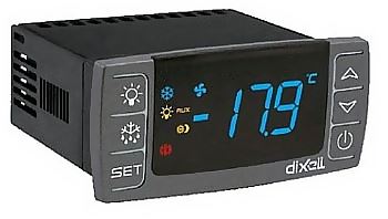 Regulátor chlazení Dixell XR60CX 4R0C1 s napájením 110V, 20A relé a modrým displejem