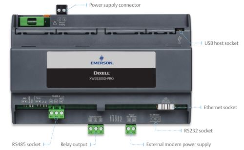 Monitorovací systém Dixell XWEB300D PRO 8C000P pro vzdálenou správu až 6 zařízení
